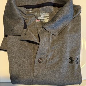 Under Armour Men's Gray and Black Polo Shirts 2XL